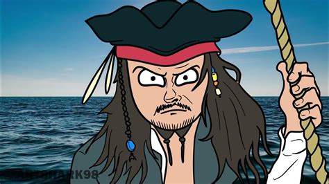 El Dia Que Por Poco Arrestan Al Capitan Jack Sparrow Animacion 2d Youtube