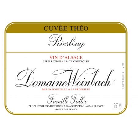 Riesling Cuvée Théo 2017 Domaine Weinbach Buy at the Best Price