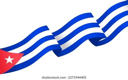 Cuba Flag Wave Isolated On Png Stock Vector Royalty Free