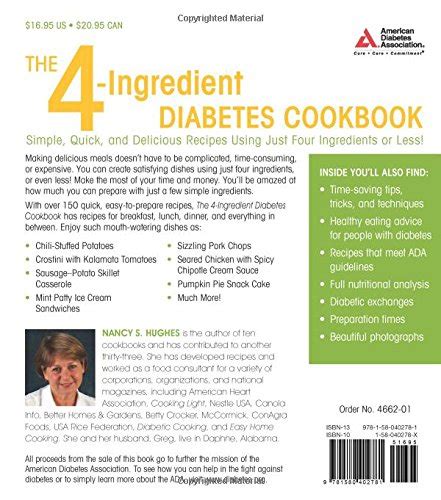 The 4 Ingredient Diabetes Cookbook Simple Quick And Delicious