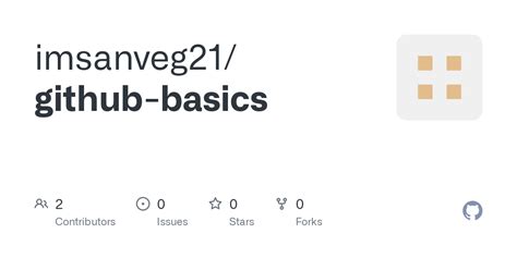 GitHub Imsanveg21 Github Basics