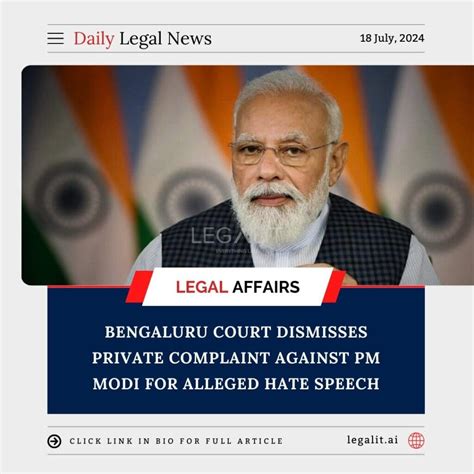 Bengaluru Court Dismisses Private Complaint Against Pm Modi For Alleged