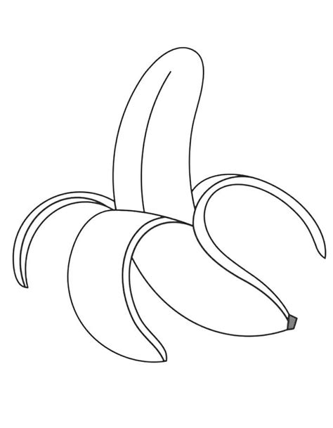 Banana Coloring Pages Free Printable PDF