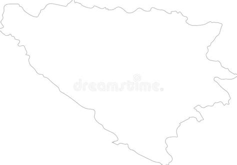 Bosnia And Herzegovina Outline Map Stock Illustration Illustration Of