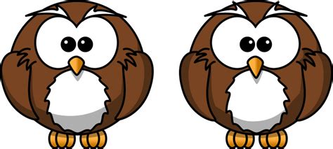 Cartoon owl - spot the 10 differences - Openclipart