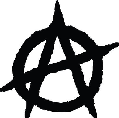 Free Clipart of a Black Anarchy A Over a Circle