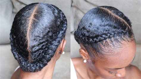 Two French Braids Natural Hair