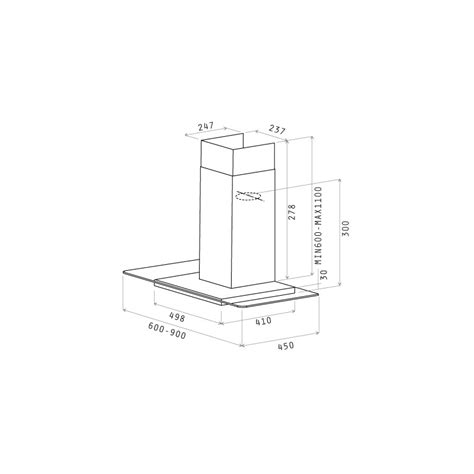 Montuojamas Prie Sienos Kamino Tipo Gartraukis Elica FLAT GLASS IX A 60