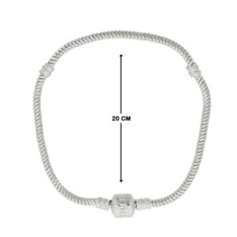 Pulseira Morana Lisa Banho Prateado 20 Cm Shopping Eldorado