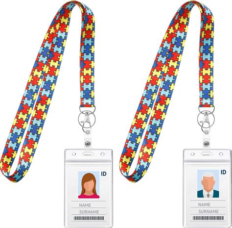 Outus Autism Awareness Lanyard With Id Badge Holder For