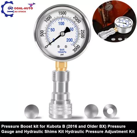 For Kubota B And Older Bx Pressure Boost Kit W Gauge Hydraulic