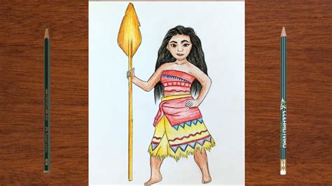 How To Draw Moana Easy Step By Step Easy Moana Drawing Disney