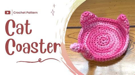 Crochet Cat Coaster Crochet Pattern Tutorial YouTube