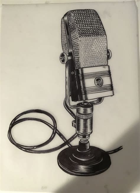 Vintage Microphone Drawing At Getdrawings Free Download