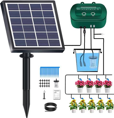 Lewisia 2W Solar Automatic Drip Irrigation Kit With Timer Auto Watering