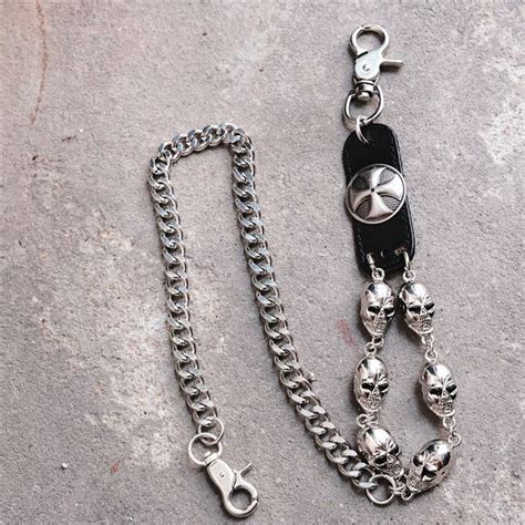 Gothic Skull Chains Wallet Wallet Chain Gothic Skulls Skull Jewelry