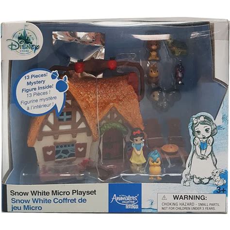 DISNEY STORE SNOW White Micro Playset Toy Figures Animators Collection