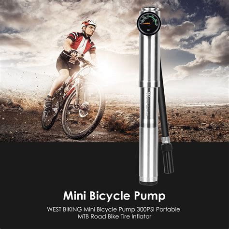 Lf Bicycle Air Pump Psi High Pressure Portable Mtb Road Bike Tire