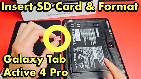 Galaxy Tab Active 4 Pro How To Insert SD Card Format YouTube