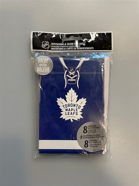 Toronto Maple Leafs 8 Pack Invitations And Thank You Cards Etsy