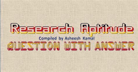 Research Aptitude Question With Answer For UGC NET NOV Exam