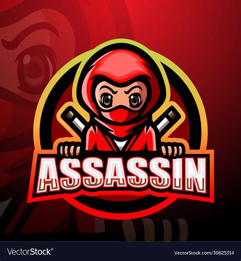 Assassin Mascot Esport Logo Design Royalty Free Vector Image