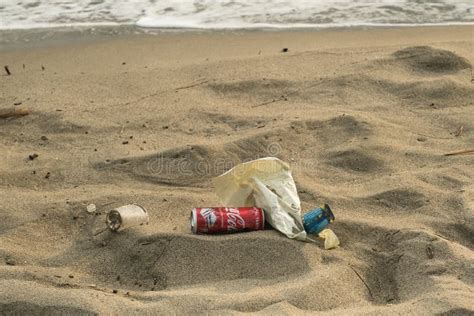 Contaminación En La Orilla Del Mar Muerto Fotografía Editorial Imagen