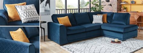 Orka Velvet Left Hand Facing Open End Corner Sofa Sensual Velvet | DFS Ireland