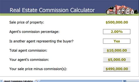 Real Estate Commission Calculator Templates 10 Free Docs Xlsx PDF