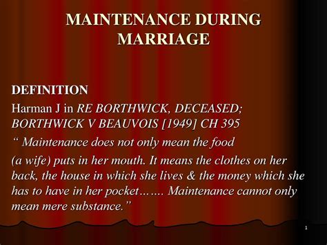 Maintenance During Marriage Ppt Download