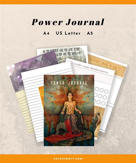 POWER JOURNAL Printable Journal Printable Notebook. - Etsy