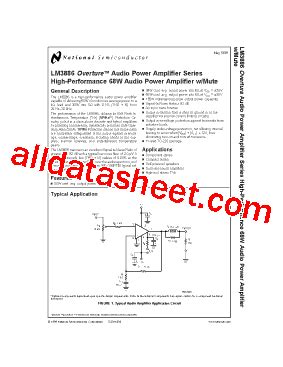 LM3886TF Datasheet PDF National Semiconductor TI