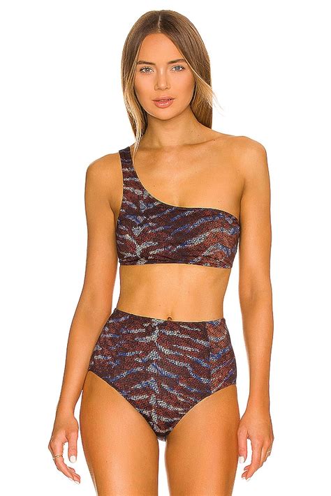 Ulla Johnson Reina Bikini Top In Tiger Revolve