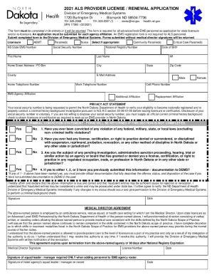 Fillable Online 2021 ALS PROVIDER LICENSE RENEWAL APPLICATION Fax