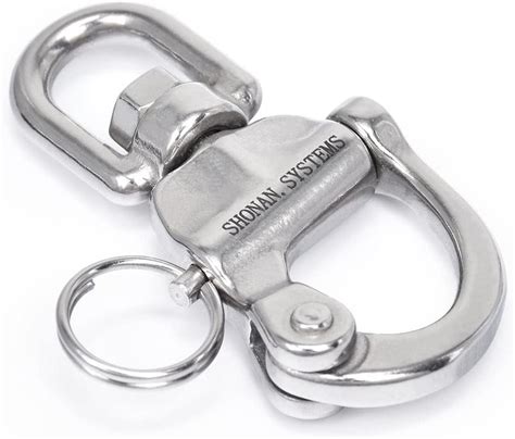 SHONAN 2 Pack Stainless Steel Swivel Snap Shackles For SCBA Marine