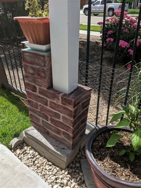 How To Paint From Cinder Block To Brick Pillars