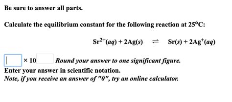 Solved Be Sure To Answer All Parts Calculate The Chegg