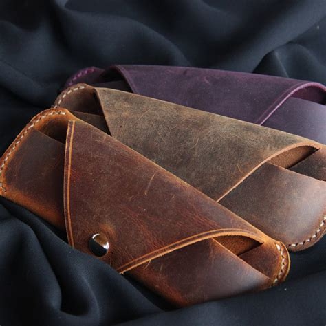 Leather Eyeglass Case Etsy