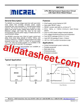 Ab Marking Mic D Vm Datasheet Pdf Micrel Semiconductor