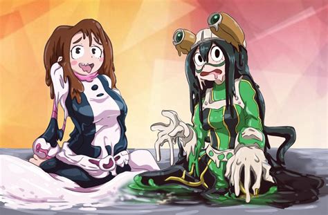 Tsuyu And Ochako Melting 1m2artist Reupload By Yumi8990 On Deviantart