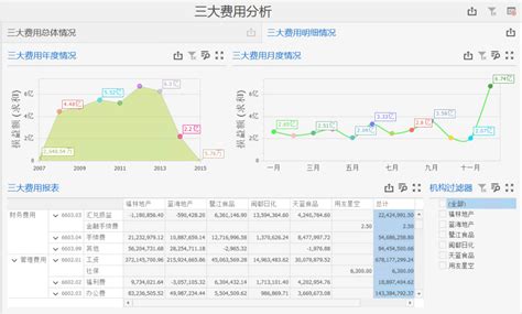 如何做费用数据分析图表 财务分析 数林信息官网