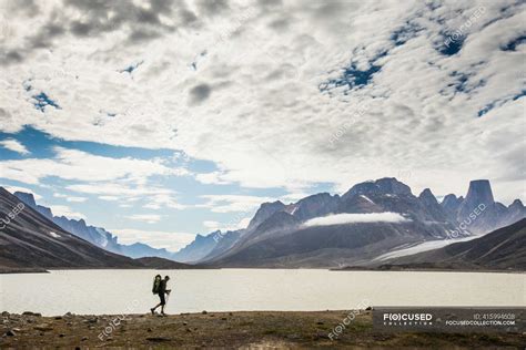 Auyuittuq national park hiking scene — luggage, Carrying - Stock Photo ...