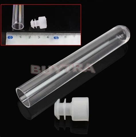 Aliexpress Buy 12x75mm 50 PCS Plastic Test Tube With Plug Clear