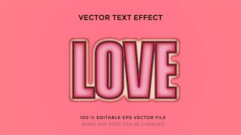 Premium Vector Love Text Effect