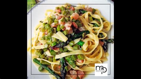 Tagliatelle Agli Asparagi Cipollotto Guanciale E Pecorino Youtube