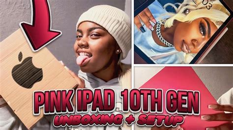 Pink Ipad 10th Generation Unboxing Setup Youtube