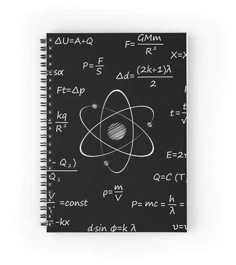 Amazing Physics Formulas Spiral Notebook By Vector Scout Physics