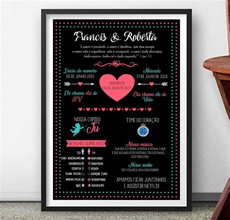 Chalkboard Bodas de Papel Digital Cód CS0061 Elo7