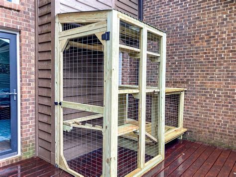 Outdoor Cat Enclosures Connected To House Cat Topia