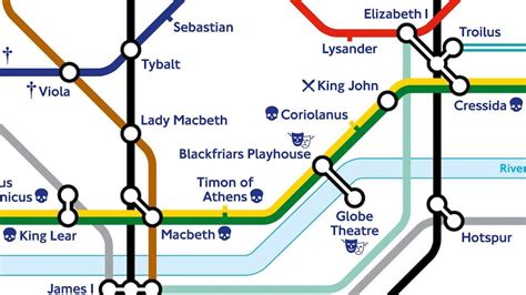 William Shakespeare New London Underground Map Marks 400 Years Since